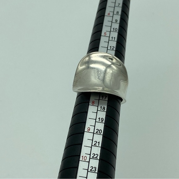 ☘️5 for $40☘️ Saddle Shaped Wide Concave Sterling Silver 925 Ring Size 7-7.25 - Picture 10 of 12